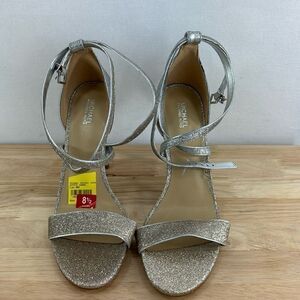 Michael Kors Astrid Stiletto Dress Heels- Two Tone Silver Pale Gold- Size 8.5M-